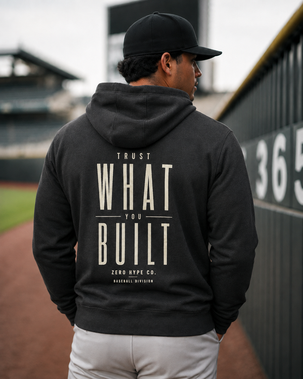 Trust What You Built Baseball Hoodie – Baseball Mindset Apparel