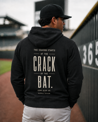 The Season Starts at the Crack of the Bat Baseball Hoodie