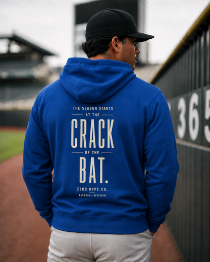 The Season Starts at the Crack of the Bat Baseball Hoodie