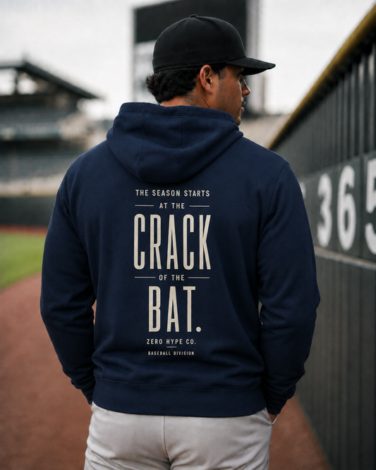The Season Starts at the Crack of the Bat Baseball Hoodie