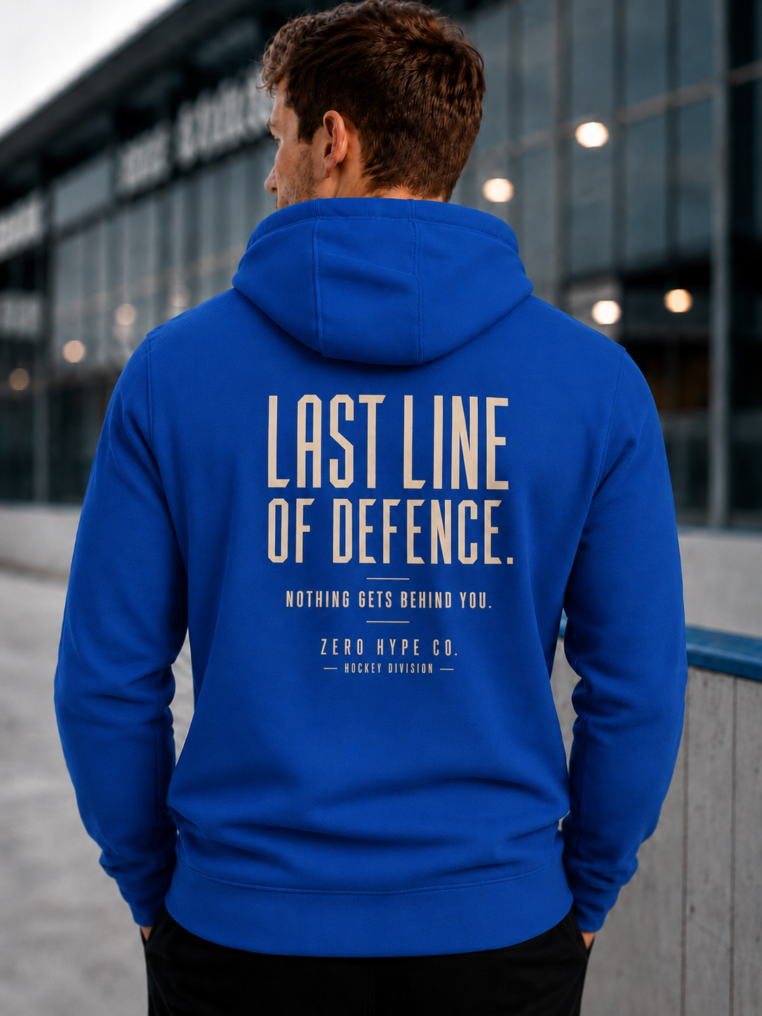 Last Line of Defence Goalie Hoodie – Premium Hockey Goalie Lifestyle Apparel | Zero Hype Co.