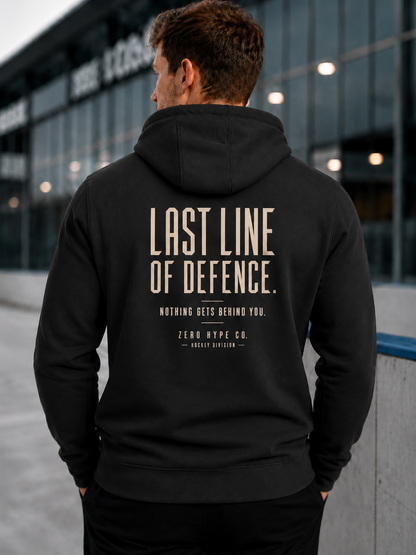 Last Line of Defence Goalie Hoodie – Premium Hockey Goalie Lifestyle Apparel | Zero Hype Co.