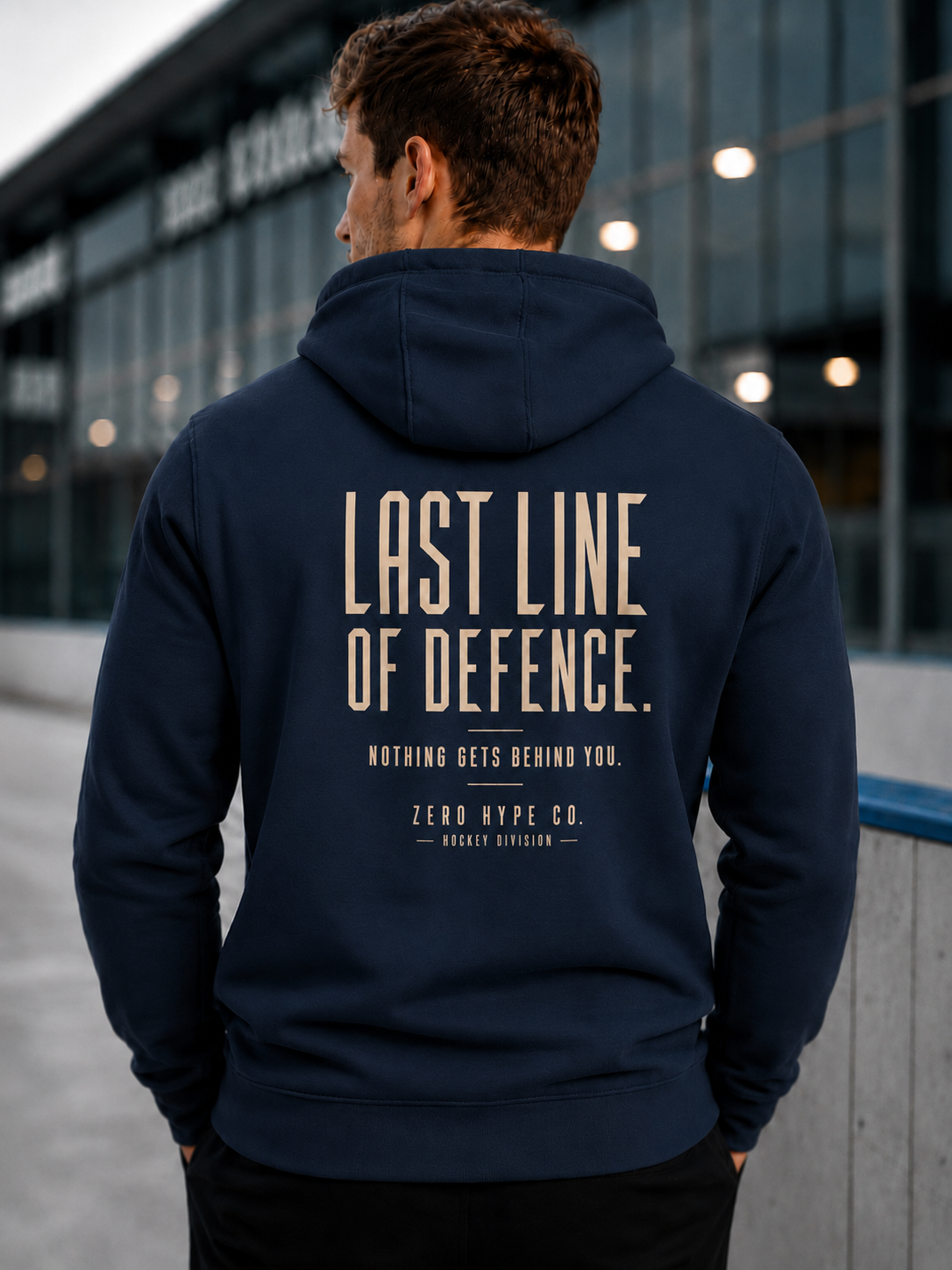 Last Line of Defence Goalie Hoodie – Premium Hockey Goalie Lifestyle Apparel | Zero Hype Co.