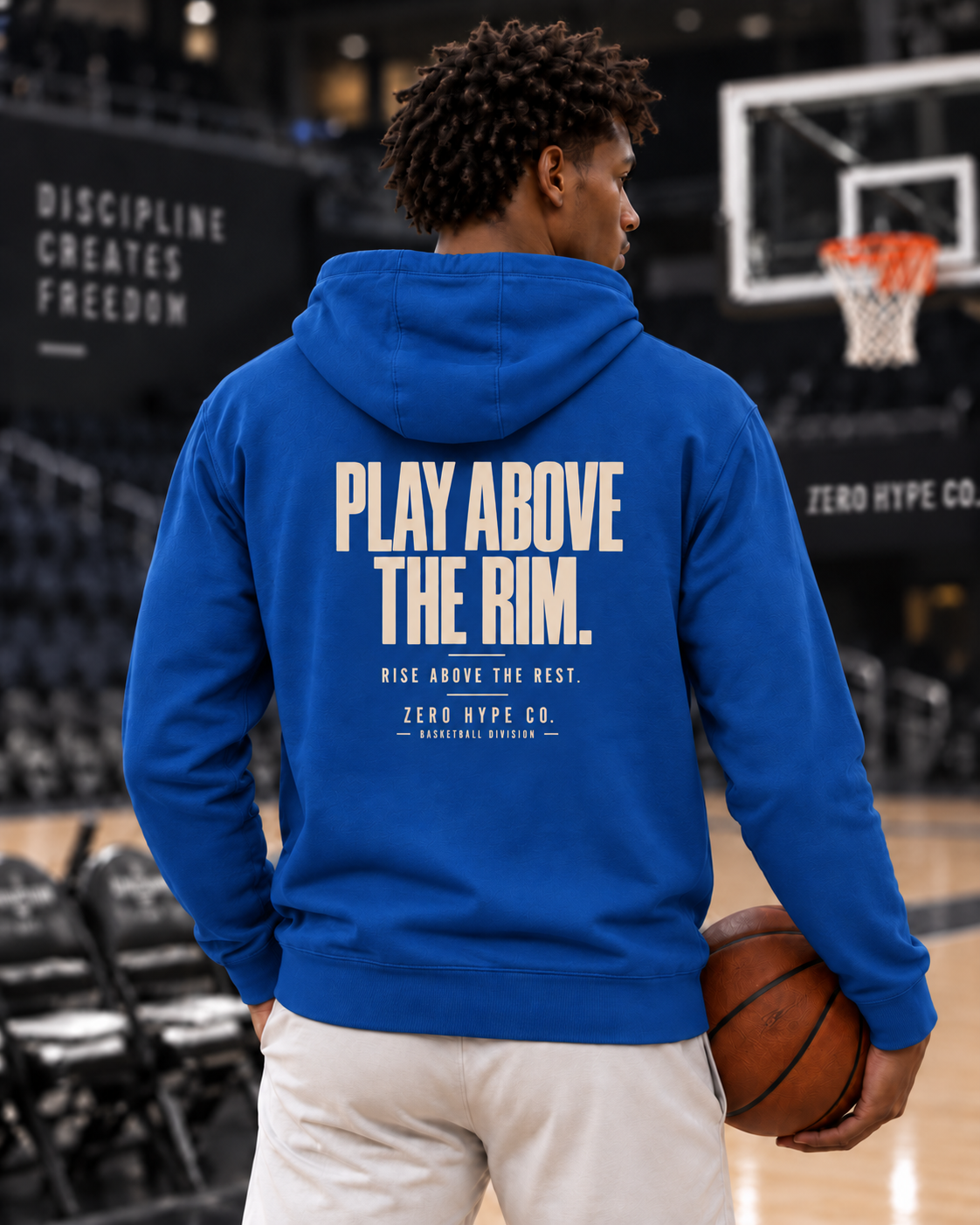 Play Above the Rim Basketball Graphic Hoodie | Zero Hype Co.