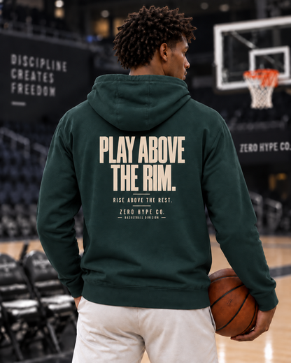 Play Above the Rim Basketball Graphic Hoodie | Zero Hype Co.