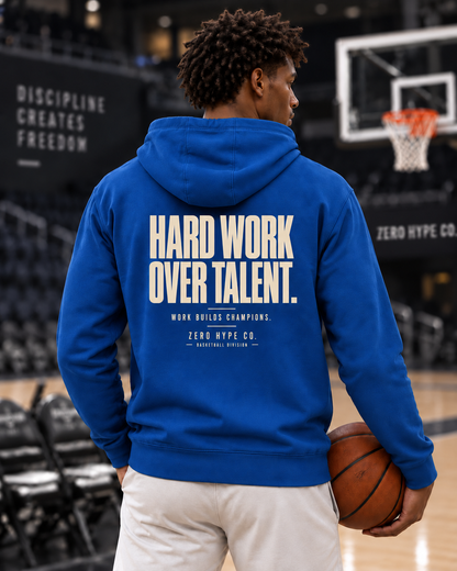Hard Work Over Talent Basketball Graphic Hoodie | Zero Hype Co.