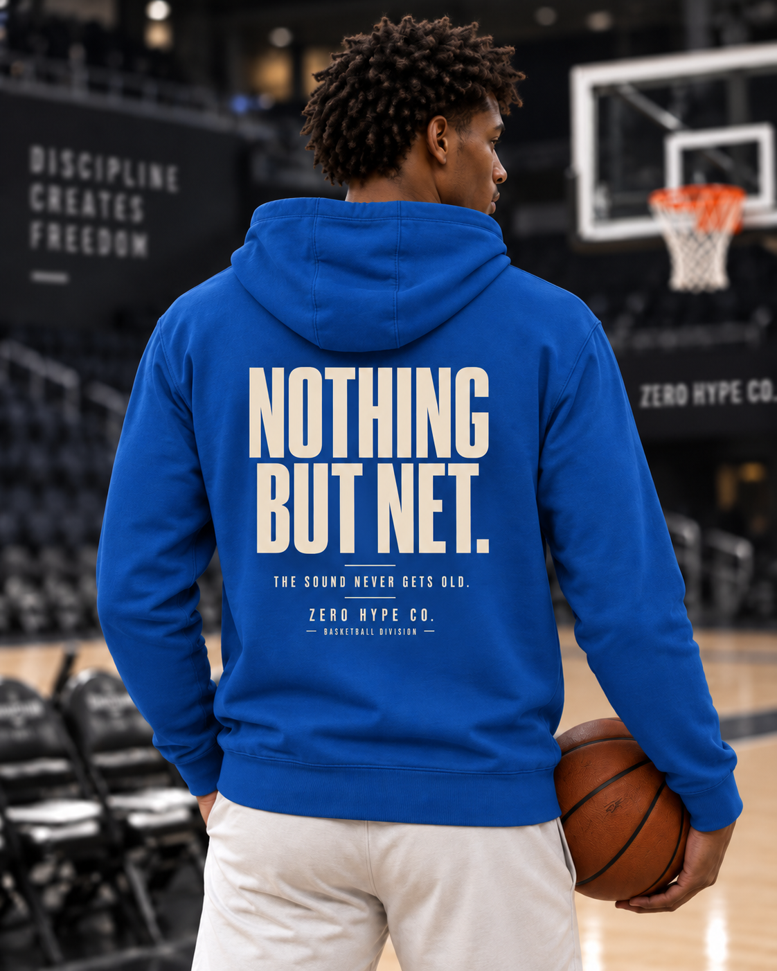 Nothing But Net Basketball Graphic Hoodie | Zero Hype Co.