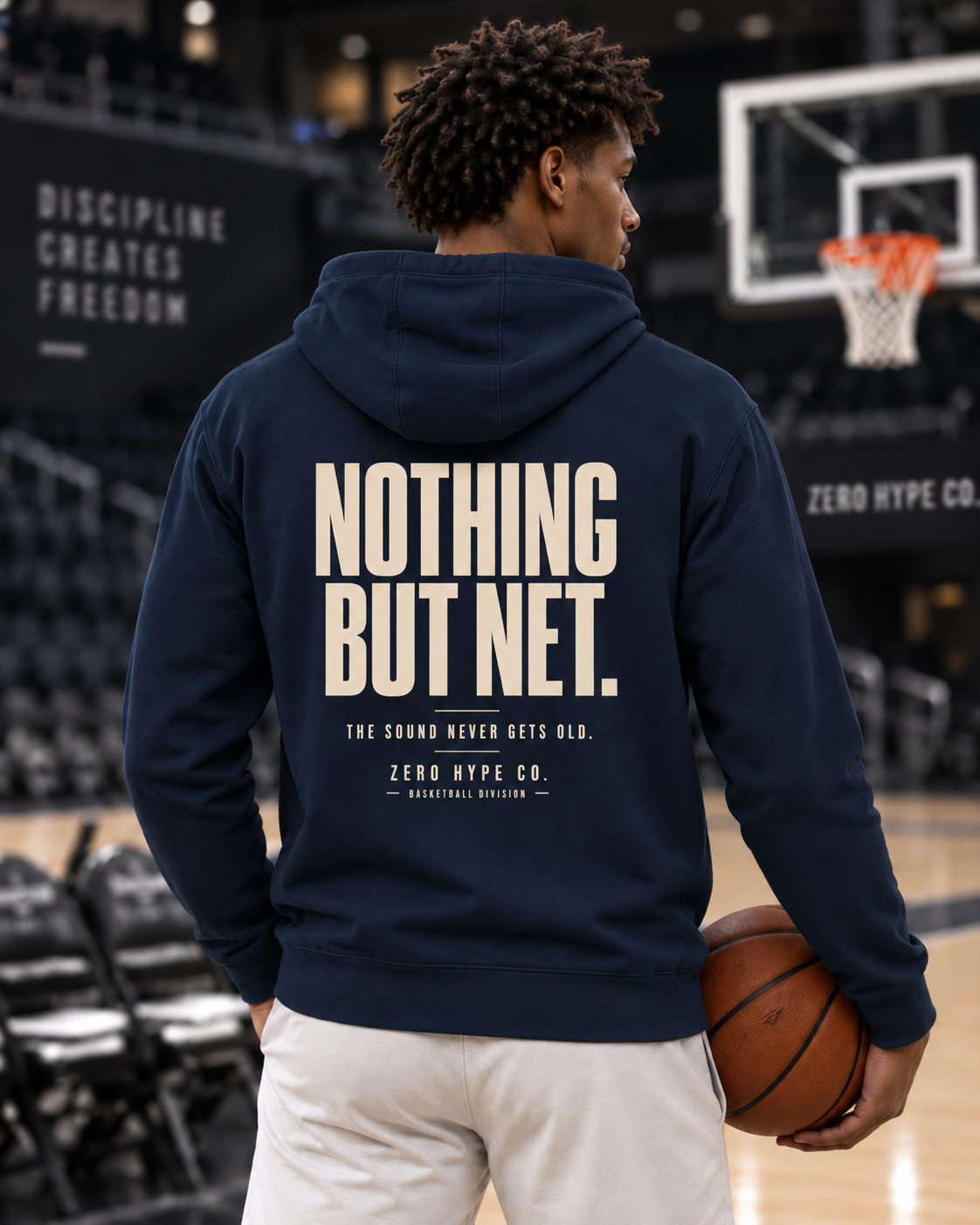 Nothing But Net Basketball Graphic Hoodie | Zero Hype Co.