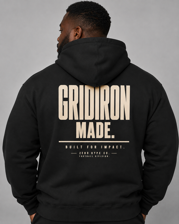 Gridiron Made Football Hoodie – Premium Football Lifestyle Apparel | Zero Hype Co.